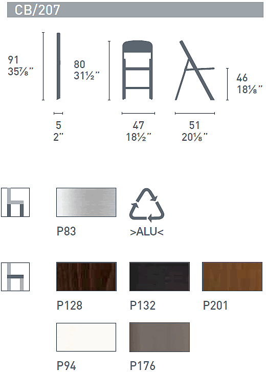 Sedia pieghevole in legno Connubia by Calligaris Skip